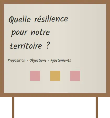 Quelle résilience pour notre territoire ? Proposition, objections, ajustements.